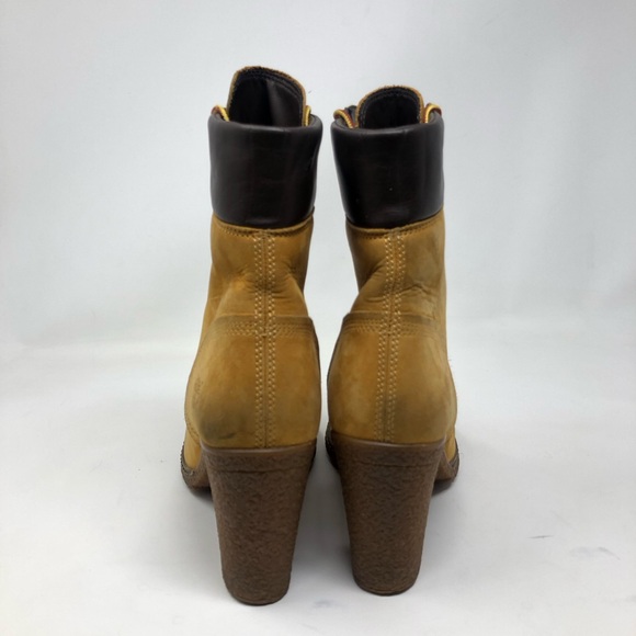 Timberland Women’s Earth Keepers Glancy Boots Wheat Leather Size 8 - Picture 3 of 16
